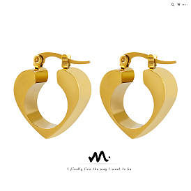 High-end cold style sexy fashion style hollow heart earrings niche design does not fade