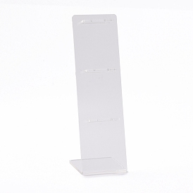 Transparent Acrylic Earrings Display Stands, L-Shaped