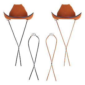 4 шт. 2 подвесные украшения из коровьей кожи, с литыми пружинными кольцами, платина