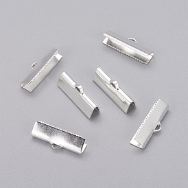 Brass Terminators, Rectangle, Lead Free & Cadmium Free &Nickel Free, 20x4mm, Hole: 1x3mm