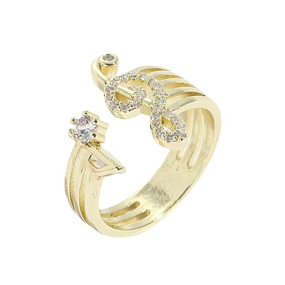 Music Note Oil Drop Zircon Ring - Minimalist Luxury 14K Gold Jewelry for Women