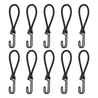 Latex Outdoor Camping Tent Elastic Rope Hooks, with Iron Hook