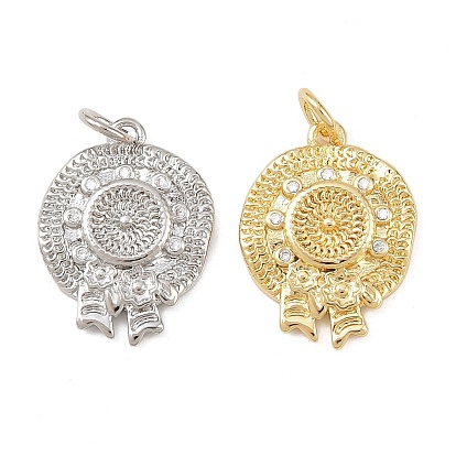 Латунные микро проложить кубического циркония подвески, шляпа, без кадмия и без свинца, стойки покрытие, долговечный, с целью перехода в кольце