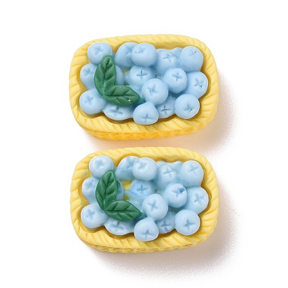 Opaque Resin Cabochons, DIY Accessories, Blueberry