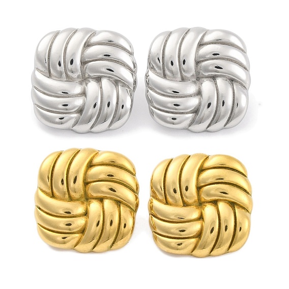 Ионное покрытие (ip) 304 серьга из нержавеющей стали, квадратный