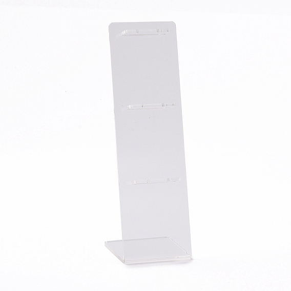 Transparent Acrylic Earrings Display Stands, L-Shaped