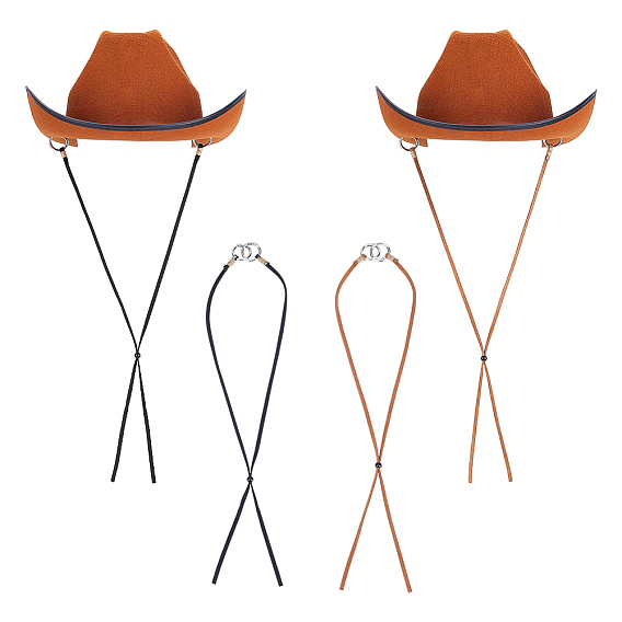 4 шт. 2 подвесные украшения из коровьей кожи, с литыми пружинными кольцами, платина