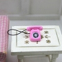 Miniature Spray Painted Alloy Telephone, for Dollhouse Accessories Pretending Prop Decorations
