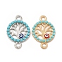 Подвески из сплава эмали, с синтетическими бирюзовый, дерево связывает с дурным глазом, никель