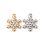 Латунные подвески из прозрачного кубического циркония, без кадмия, без никеля и без свинца, снежинка
