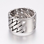 304 Stainless Steel Finger Rings, Wide Band Rings