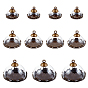 Chgcraft 12 ensembles 3 couvercle de dôme en verre de style, vitrine décorative, cloche cloche terrarium avec base en alliage