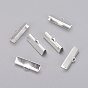 Brass Terminators, Rectangle, Lead Free & Cadmium Free &Nickel Free, 20x4mm, Hole: 1x3mm