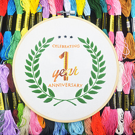 Anniversary gift stretch embroidery diy embroidery material package home decoration ornaments