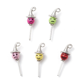 Скобы для колышков из сплава и акрила, за половину пробурено бисера, волшебная шляпа