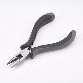 45# Carbon Steel Jewelry Pliers, Needle Nose Pliers, with Rectangle Paper Stickers
