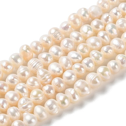 Natural Cultured Freshwater Pearl Beads Strands, Potato, Grade A+