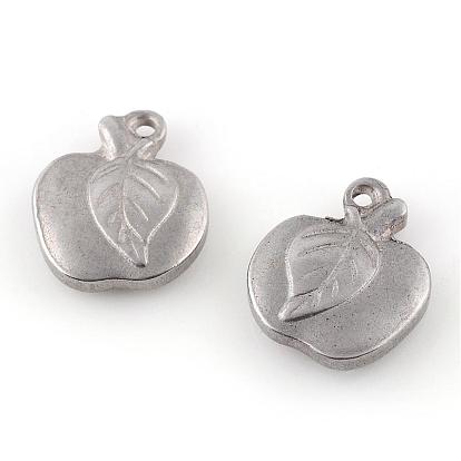 201 Stainless Steel Charms, Apple