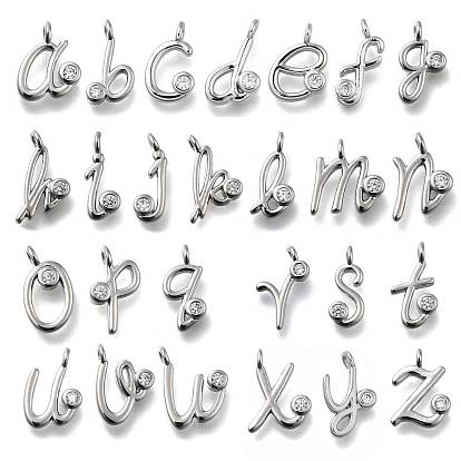 Латунные микро проложить кубического циркония подвески, письмо амулеты, стойки покрытие, долговечный, без кадмия и без свинца