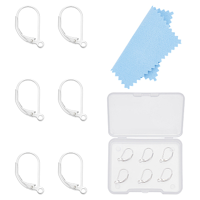 3пары 925 фурнитура для сережек с застежкой-русалкой из стерлингового серебра, с печатью 925, 1 с тканью для полировки ПК