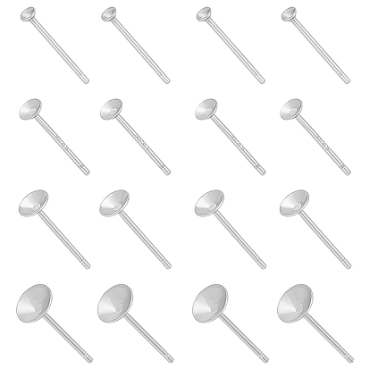 8 пары 4 стили 925 оправы для сережек-гвоздиков из стерлингового серебра, 1 с тканью для полировки ПК