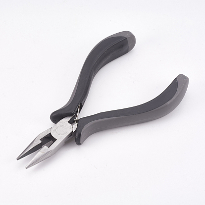 45# Carbon Steel Jewelry Pliers, Needle Nose Pliers, with Rectangle Paper Stickers