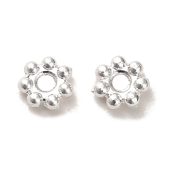 Perles en alliage plaqué longue durée, fleur 8 pétales