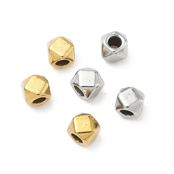 304 из нержавеющей стали бусы, многоугольник, граненые