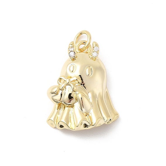 Латунные микро проложить кубического циркония подвески, призрак, без кадмия и без свинца, стойки покрытие, долговечный, с целью перехода в кольце