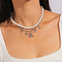 Fashionable Double-layer Necklace with Butterfly and Pentagram Pendant - Trendy and Elegant