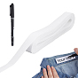 20m ruban de coton, ruban vierge, pour l'impression par transfert thermique, l'emballage, les nœuds, la décoration artisanale, avec un marqueur à base d'huile en plastique 1pc