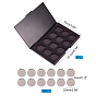 Empty Magnetic Eyeshadow Makeup Boxes, with 12PCS Round Metal Pans, for Eyeshadow Powder, Rectangle