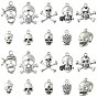 100 шт 10 стили подвески из сплава в тибетском стиле, без кадмия и без свинца, череп