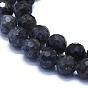 Natural Iolite Beads Strands, 128 Faceted, Round