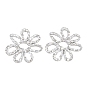 304 Stainless Steel Pendants, Hollow Flower Charms