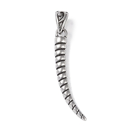 Viking 316 Surgical Stainless Steel Pendants, Wolf Tooth Charm