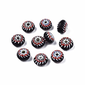 Handmade Millefiori Lampwork Beads, Rondelle