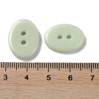 Ceramics Buttons, 2-Hole, Oval