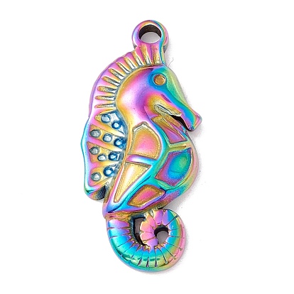 Ion Plating(IP) 304 Stainless Steel Pendants, Sea Horse