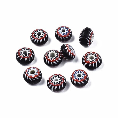 Handmade Millefiori Lampwork Beads, Rondelle