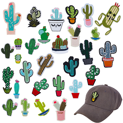 29 шт. 29 стили полиэфирные тканевые заплатки, кактус