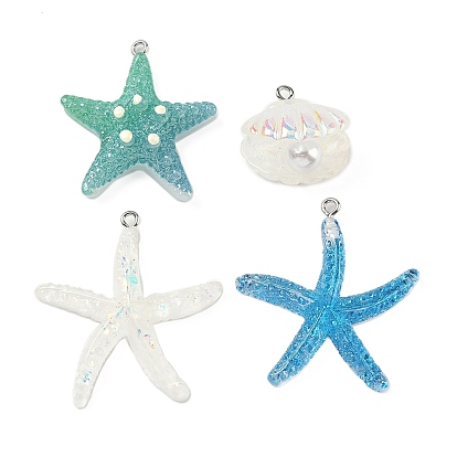 Непрозрачные подвески смолы, с железной платиной петлей