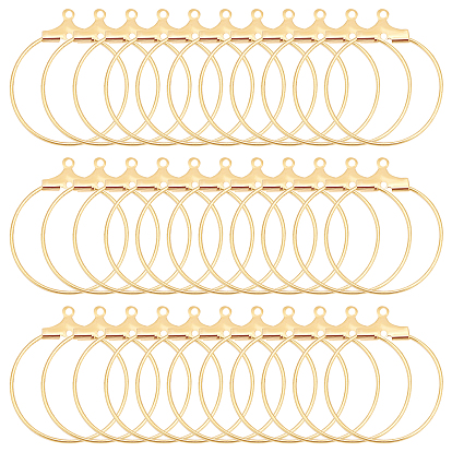 120Pcs Brass Pendants, Hoop Earring Findings