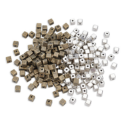 Tibetan Style Alloy Beads, Cube