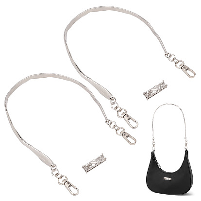 Ручка сумки из сплава, с поворотными застежками сплава, аксессуары для замены наплечной сумки, неправильная арка