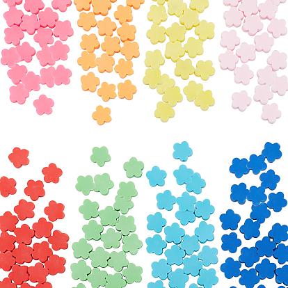 160 pcs 8 couleurs perles d'argile polymère faites à la main, fleur