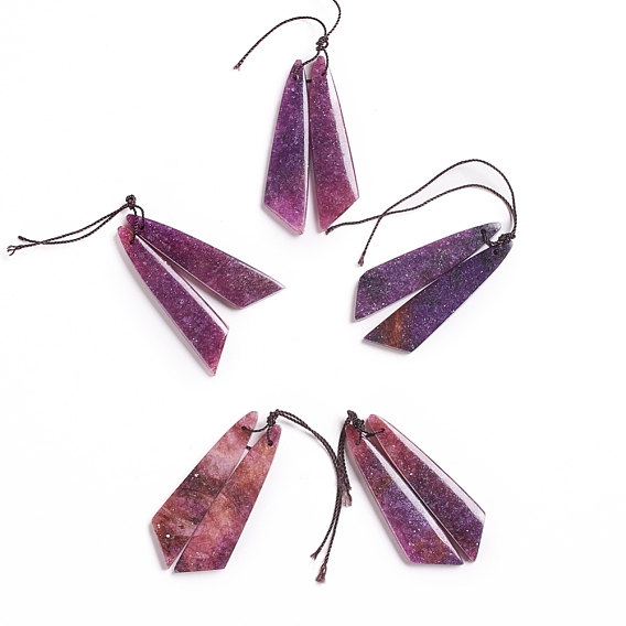 Natural Gemstone Pendants, for Jewelry Making, Wing