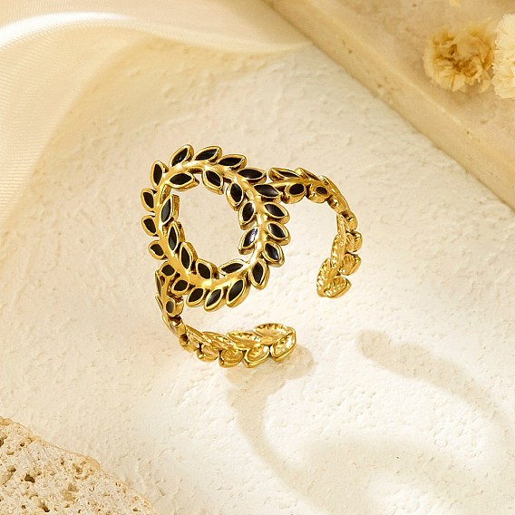 304 эмалированные манжеты из нержавеющей стали для женщин, овальные и листьев