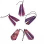 Natural Gemstone Pendants, for Jewelry Making, Wing