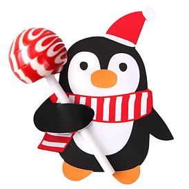 Рождественская тема в форме пингвина бумажные конфеты леденцы карты, для детского душа и украшения дня рождения